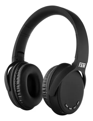 Fone Bluetooth Over-Ear Preto FAM A062 com Microfone 18h Bateria