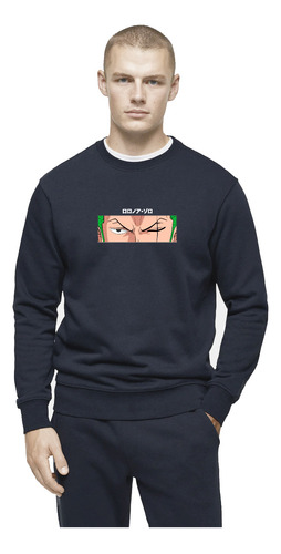 Buzo Hoodie Crewneck One Piece Anime Zoro Roronoa 3d2y