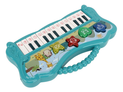 Teclado Y Piano Portátil De Música Verde Para Niños, Mini Di