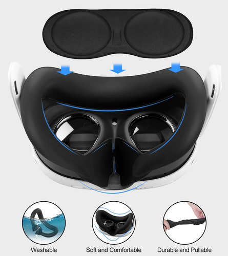 Kit Accesorios Funda Facial Control Puños Para Meta Quest 3