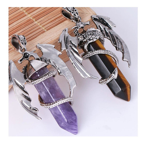 Collar Protector Dragón Amatista / Amuletos Suerte