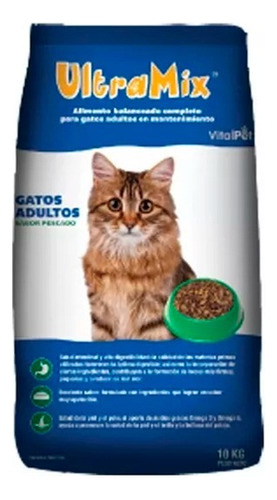 Alimento Nutricare Ultramix Para Gato Adulto Todos Los Tamaños En Bolsa De 10 kg