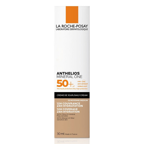Imagen 3 de 3 de Protector solar La Roche-Posay Anthelios FPS 50 Mineral one N. 2 Medium en crema de 30 mL