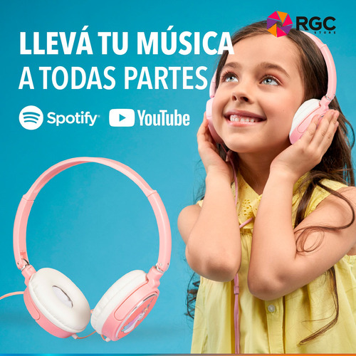 Imagen 7 de 10 de Auriculares Vincha Unicornio Infantiles Para Nenes Y Nenas