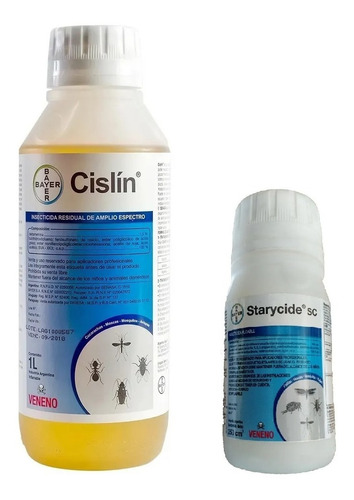 Kit Bayer Larvas Starycide 250cc + Insect Residual Cislin 1l