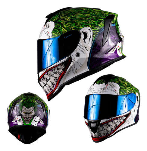 Casco Moto Kov Kroon Joker Dc Comics Integral Ece 22.06