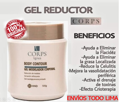 Gel Reductor Corps 100% Eficaz, Trata Estrias, Celulitis