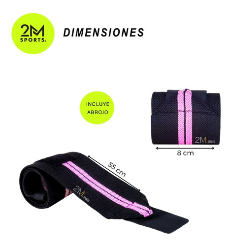 Imagen 2 de 10 de Muñequeras Elásticas Gym Fitness Entrenamiento Original Par