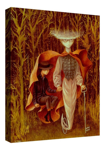 Cuadro Decorativo Canvas Coleccion Remedios Varo 60x45 Color Hacia Acuario Armazón Natural