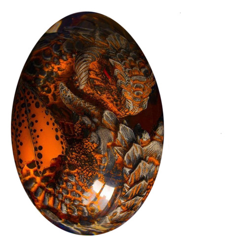 Esfera Artesanal De Resina D Dragon Eg-g, Piedra Preciosa Na