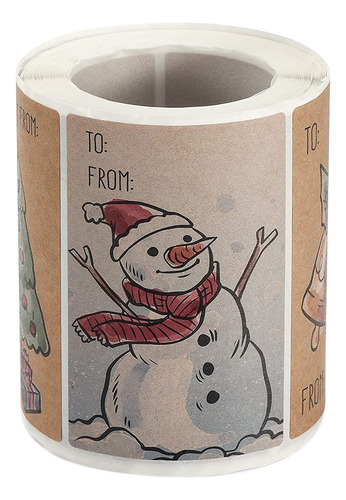 Etiquetas De Regalo De Feliz Navidad, 250 Unidades De 2 X 3