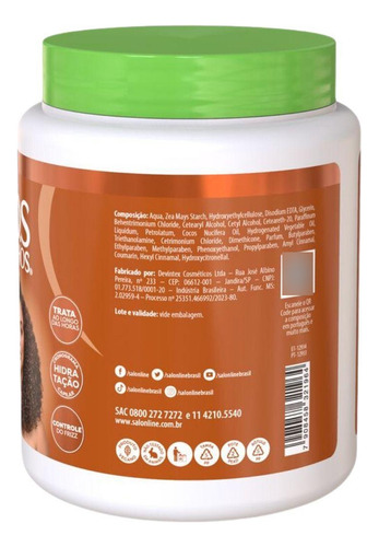 Creme Multifuncional Salon Line Cachos Óleo De Coco 1kg