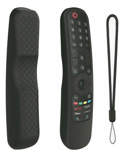 USTIYA Funda Control Remoto Para LG TV Magic MR24GA/MR24GN/MR24GC/MR23/MR22/MR21 Case Carcasa Protector Cover Color Negro