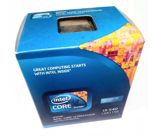 Processador Intel Core I3 540 3.06ghz 4mb Cache Lga 1156 73w