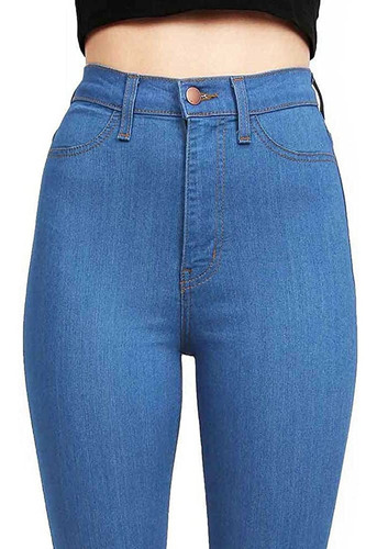 Pantalones Elásticos De Cintura Alta Para Mujer Micro Flare 