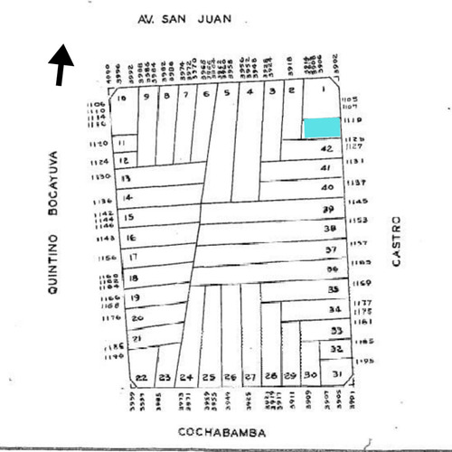 Venta Lote Castro 1100 A Mts De Av San Juan.