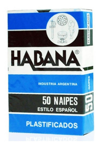 Cartas Españolas 50 Naipes Habana Plastificado X 12 Unidades