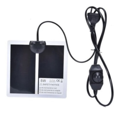 Placa Calefactora 15x14 Cm. 5w Con Dimmer   Erizos Reptiles