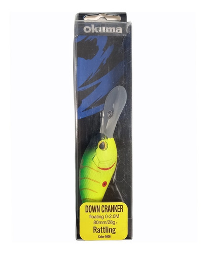 Señuelo Pez Okuma Down Cranker 8cm 28 Gramos Verde Febo