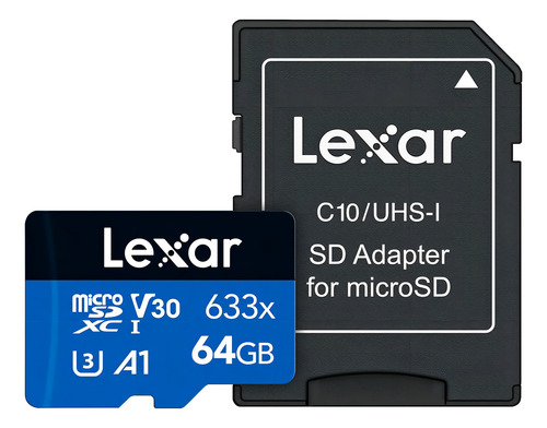 Memoria Microsdxc Lexar 64gb 633 Uhs-i Clase 10 C/adaptador