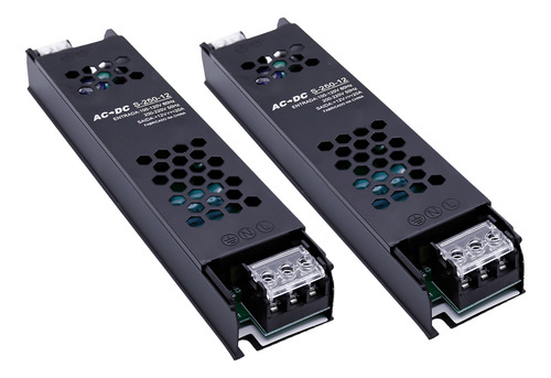 Kit 2 Fonte Chaveada 12v 20a 240w P/ Cftv Fita Led Som Preta