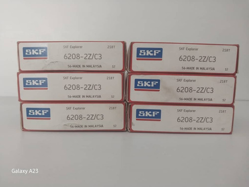 Rodamiento Sello Metal 6208-2z-c3 Marca Skf 