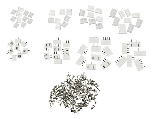 230pcs Kit Conector Jst Xh 2.0mm 2/3/4/5pin Con Estuche