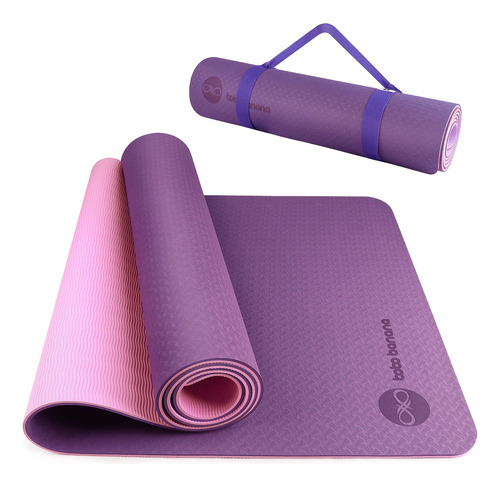 Bobo Banana Estera De Yoga Tpe De 1/4 De Grosor, 72 X 24 Pul