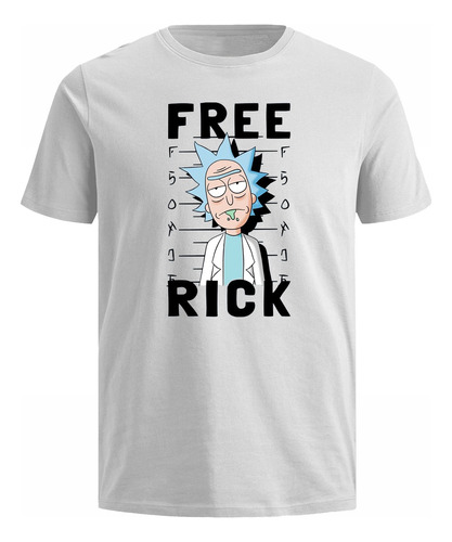 Camisetas Rick Y Morty Serie Anime Algodon Blanca Free Rick
