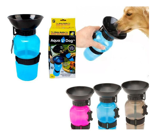 Bebedero de agua Aqua Dog, botella portátil de viaje para mascotas