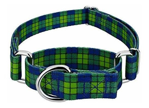 Country Brook Petz - Blue And Green Plaid Martingale 1nz2s