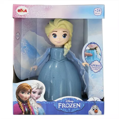 Boneca Frozen Elsa 24cm Com Falas Original Musica Do Filme