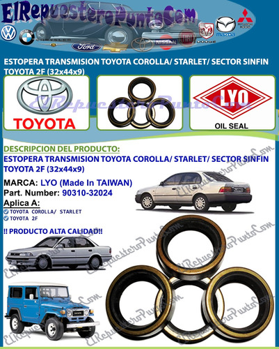 Estopera Transmision Toyota Corolla Starlet Sector Sinfin 2f