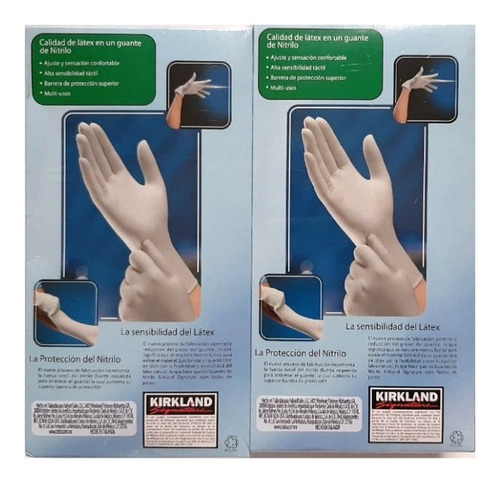 Imagen 2 de 3 de Guantes De Nitrilo Kirkland 1 Paquetes De 400 Pza. Talla M