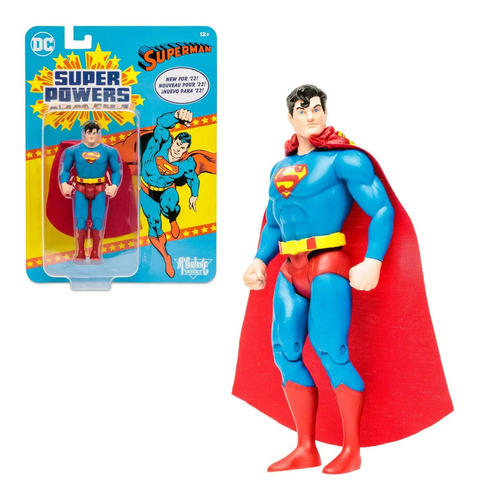 Dc Superman Super Powers Figura Articulada 12cm Mcfarlane