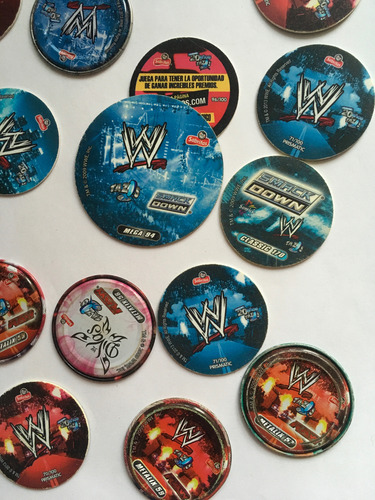 21 Tazos Wwe Sabritas Año 2009 Y 2013 Originales (Usado)