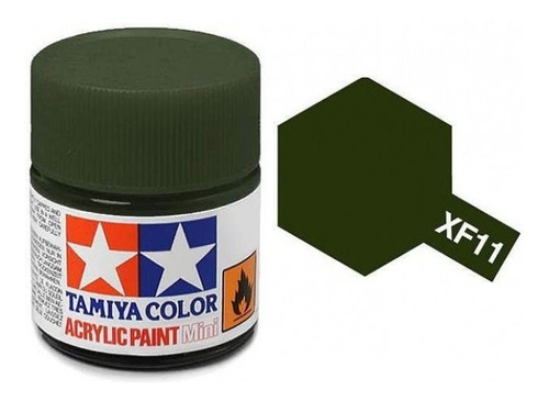 Imagem 1 de 1 de Tinta Acrílica Mini Xf-11 Verde  J.n. (10 Ml) - Tamiya 81711