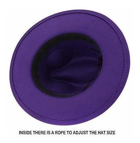 Sombrero Fedora Clasico Dama Púrpura Hudanhuwei
