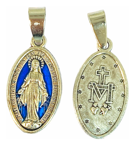 Colgante Medalla Dije Virgen De Los Rayos 32x14x2,5mm (m)