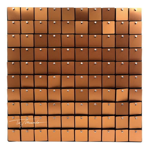 Panel Shimmer Espejos Color Cobre Rectangular 30 X 30 Cm