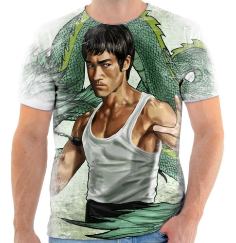 Camiseta Camisa Personalizada Bruce Lee Luta