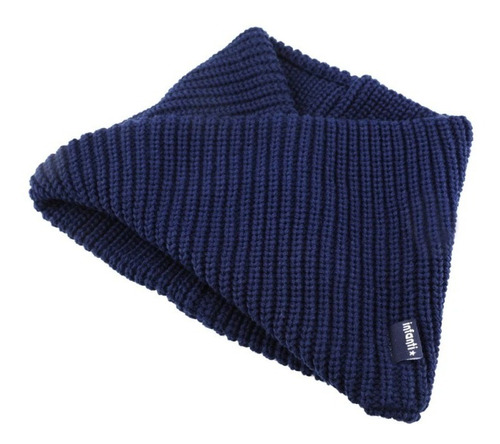 Imagen 4 de 4 de Cuello Tejido Cruzado Bebé Niño Infanti, Talla Única Azul