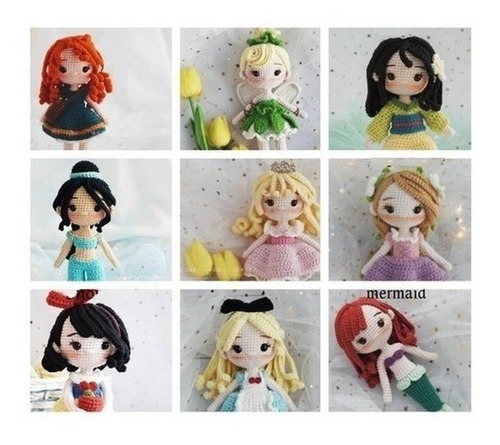 17 Patrones Hermosas Princesas Amigurumis Tejidos Crochet