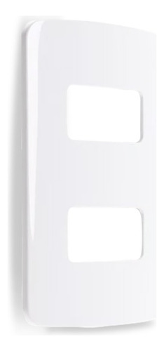Placa Branca Espelho Tomada 4x2 2 Postos Horiz B3 Margirius Cor Branco