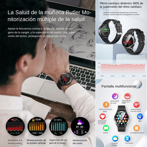 Auriculares Bluetooth 2 En 1 Para Reloj Inteligente Con Nfc