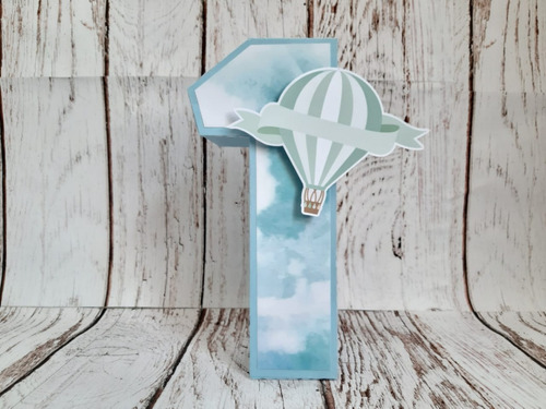 Letras 3d Globo Aerostatico 14 Cm De Alto X 1