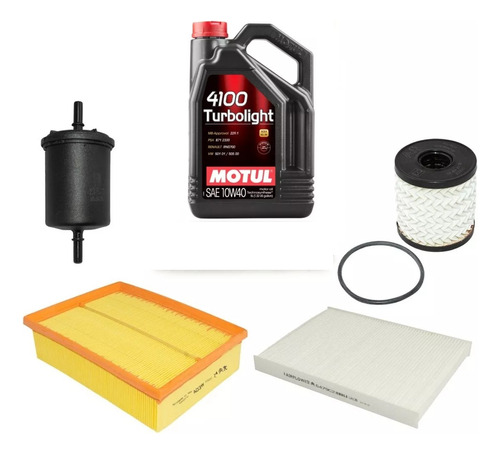 Kit 4 Filtros Originales + Aceite Motul Peugeot 308 2.0 N