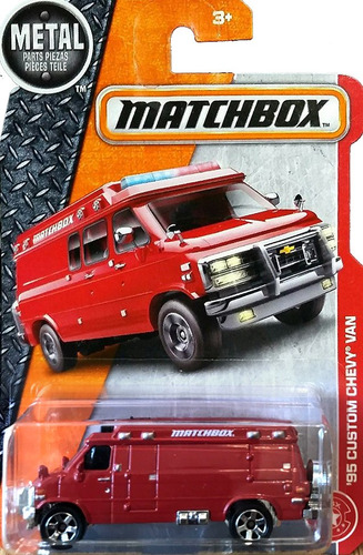 Matchbox  # 87 - '95 Custom Chevy Van Moto - 1/64 - Dvk19