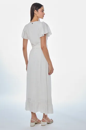 Vestido Liso Largo Crudo Io 13420224052105
