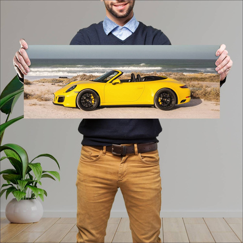 Cuadro 30x80cm Auto 2017 Porsche 911 Carrera Gts 68